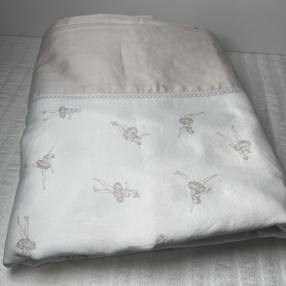 RH Baby & Child Restoration Hardware Twin Flat Sheet Ballerina